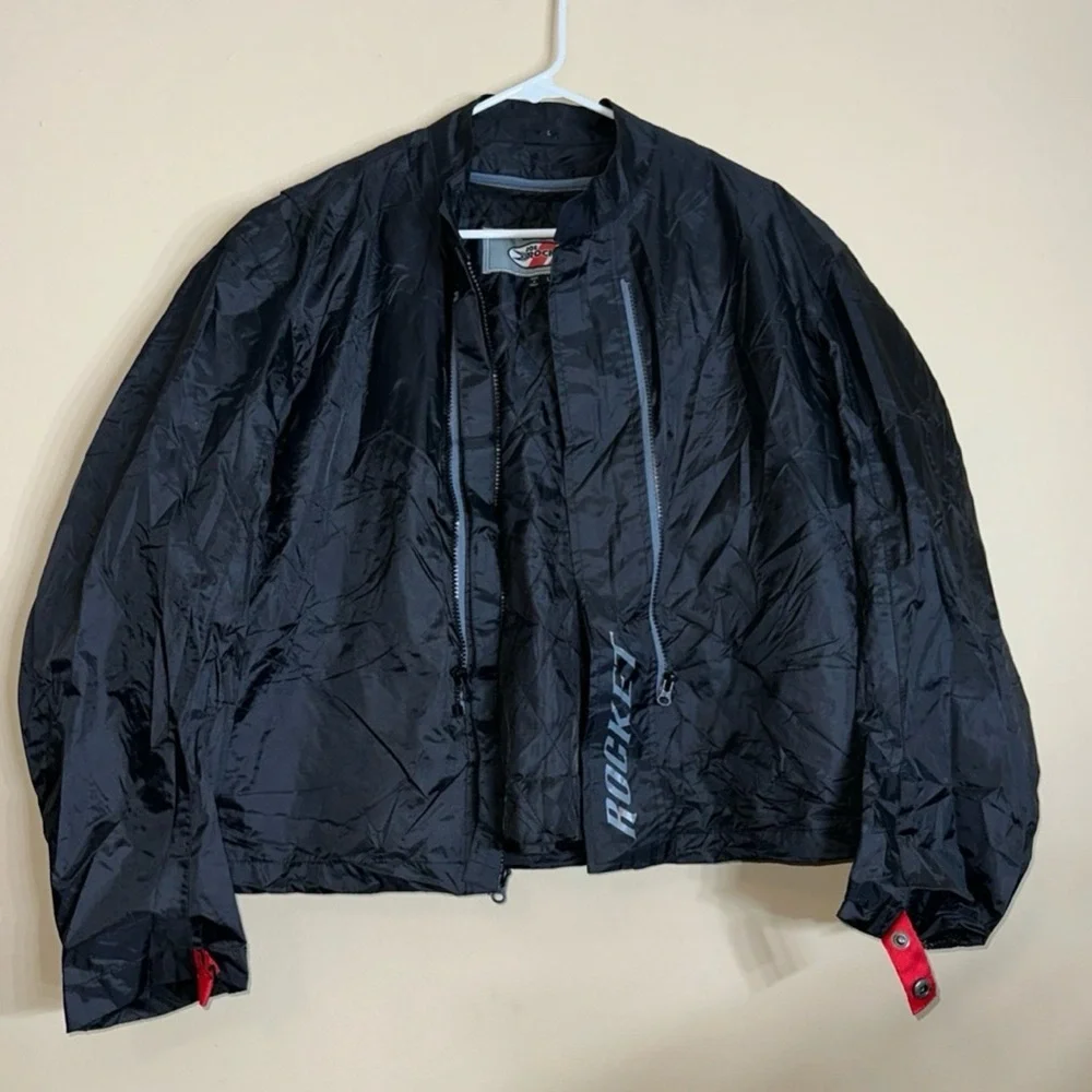 Joe‎ Rocket Black Jacket with Red Logo large